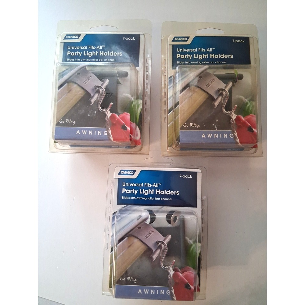 Camco RV Camping 42693 Light Plant Holders Camper Awning Roller 3 Pks 21 Hangers